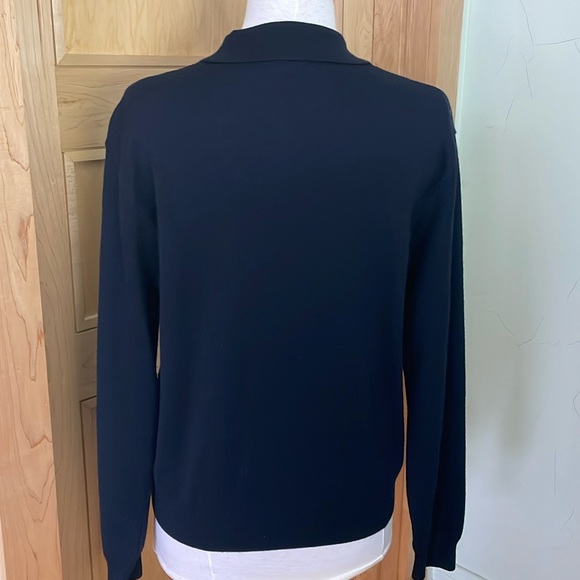 🇮🇹 Vintage John Friday Knitwear Grandpa Blue Geometric Pattern Sweater, Size M - Picture 9 of 16